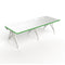 Eyhov Rail Duo Side by Side Desk  option White / Scale Green Edge