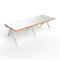 Eyhov Rail Duo Side by Side Desk  option White / Tangerine Edge