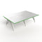Eyhov Rail Quad Desk  option White / Scale Green Edge