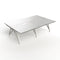 Eyhov Rail Quad Desk  option White / Storm Gray Edge