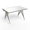 Eyhov Rail Single Desk  option White / Storm Gray Edge