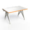 Eyhov Rail Single Desk  option White / Tangerine Edge
