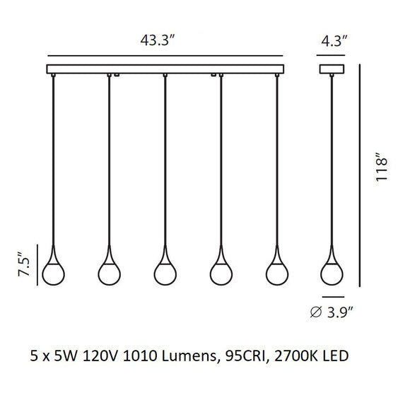 PaoPao Linear Pendant Light