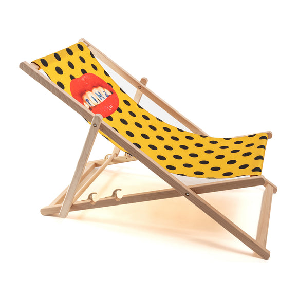 Toiletpaper Wooden Folding Indoor/Outdoor Deckchair