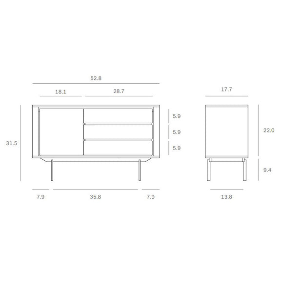 Shadow 1-Door 3-Drawer Sideboard