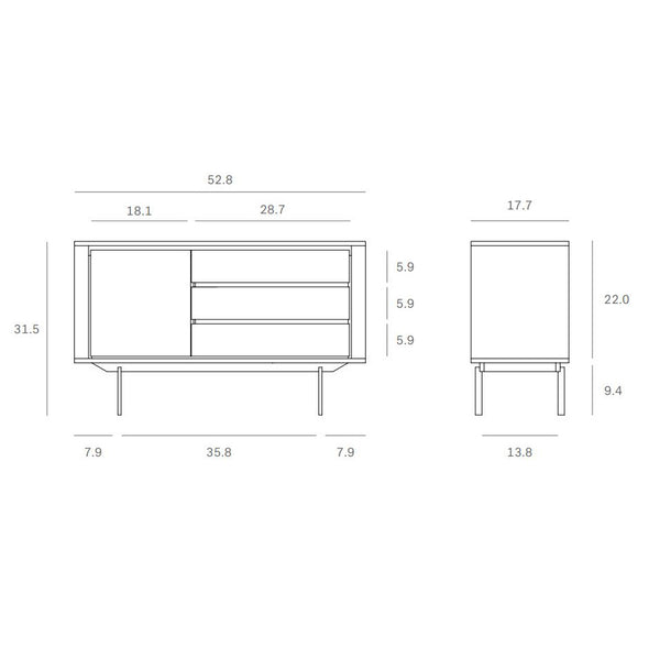 Shadow 1-Door 3-Drawer Sideboard