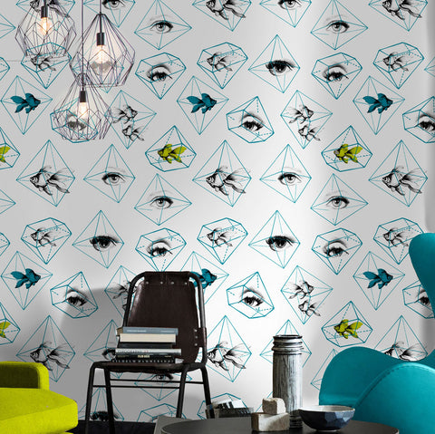 Fish Eye Wallpaper Sample Swatch