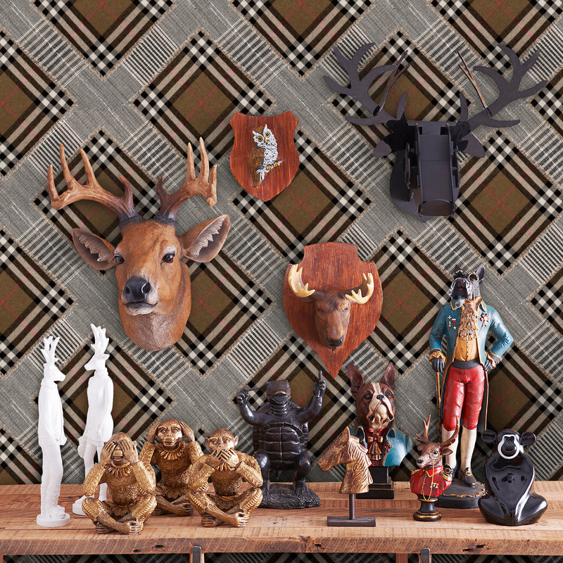 Checkered Patchwork Wallpaper