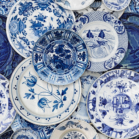 Delftware Wallpaper Sample Swatch