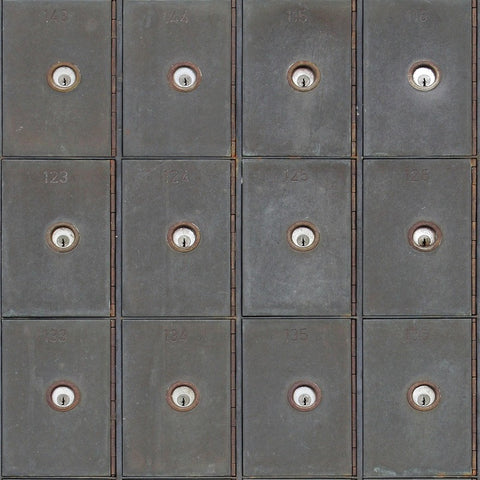 Industrial Metal Cabinets Wallpaper Sample Swatch
