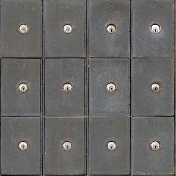 Industrial Metal Cabinets Wallpaper Sample Swatch