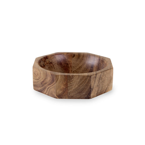 Modernist Octagonal Wood Bowl