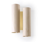 Gold / Ivory White / 2700K Black Note Duplet Wall Sconce OPEN BOX