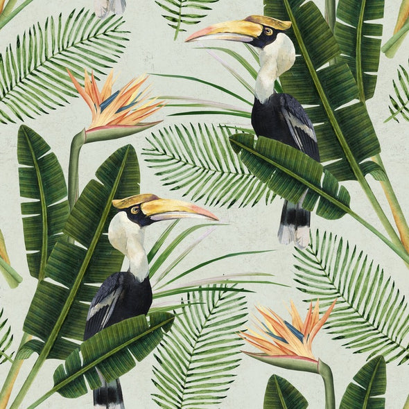 Birds Of Paradise Wallpaper Sample Swatch