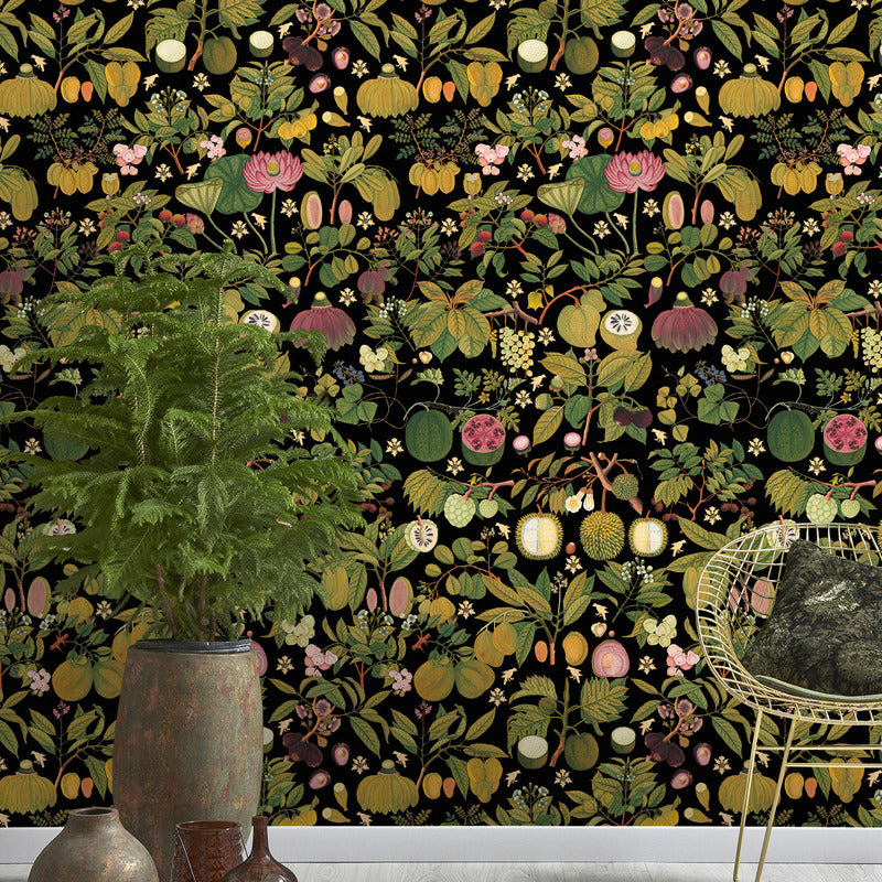 Asian Fruits And Flowers Wallpaper