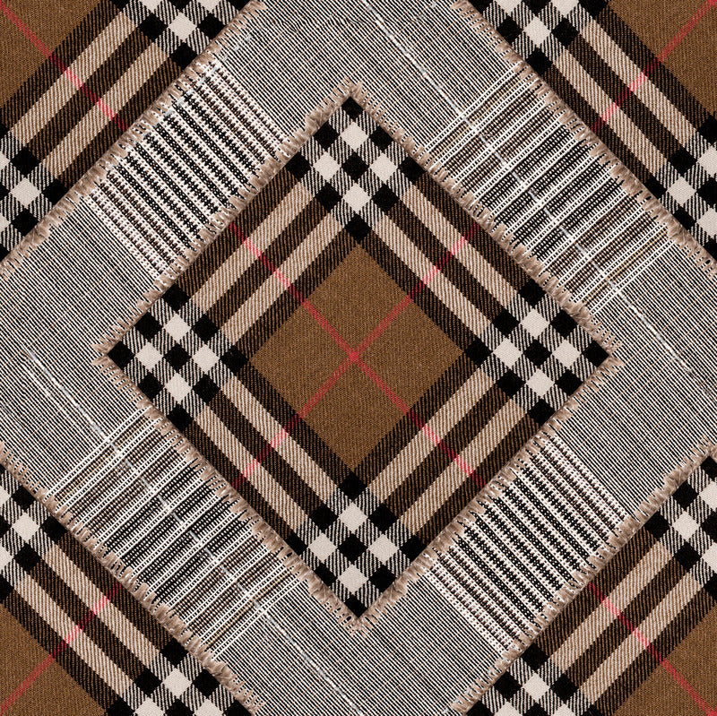 Checkered Patchwork Wallpaper Sample Swatch