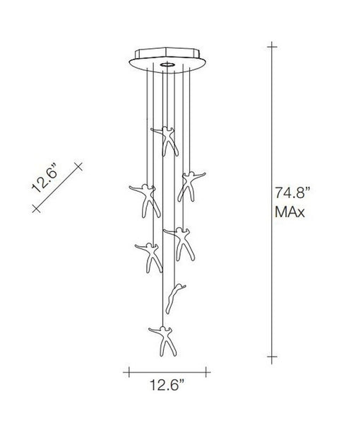 Angel Falls Cluster Pendant Light