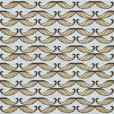 Moustache Wallpaper Sample Swatch
