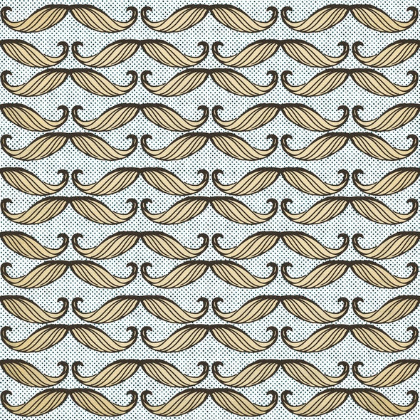 Moustache Wallpaper Sample Swatch