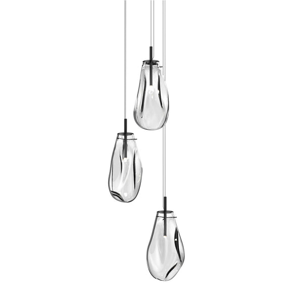 Liquid Three Light Multi Pendant Light