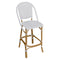 Sofie Outdoor Stool  option Almond Frame with Cappuccino Dots