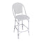 Sofie Outdoor Stool  option White Frame with Cappuccino Dots