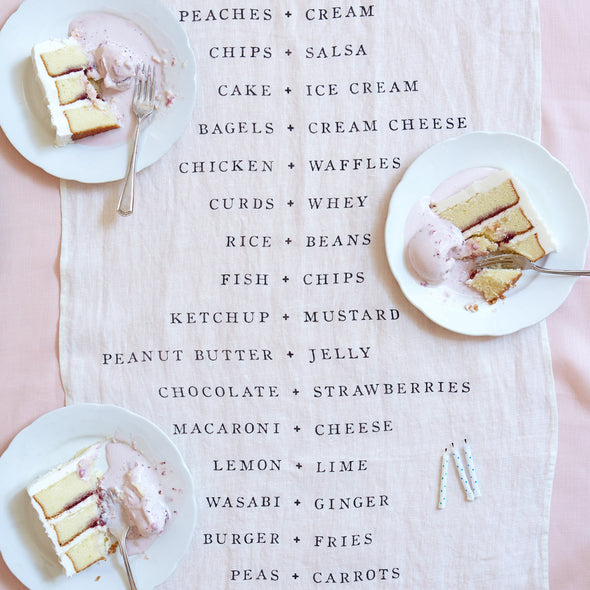 Oyster List Table Runner