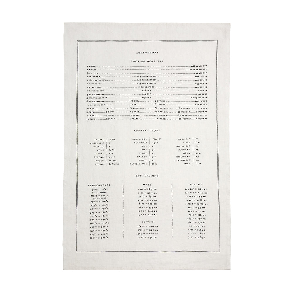 Oyster List Tea Towel (Set of 2)