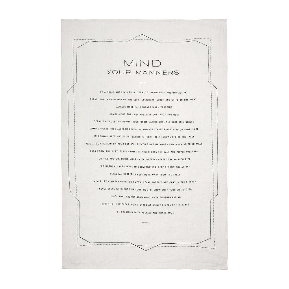 Oyster List Tea Towel (Set of 2)