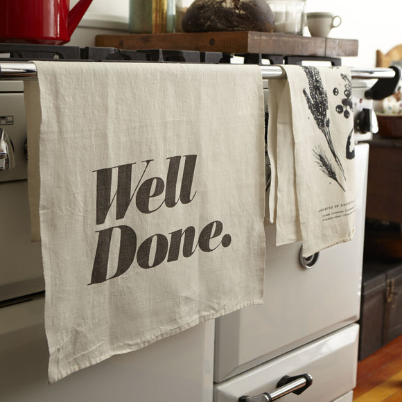 Oyster List Tea Towel (Set of 2)