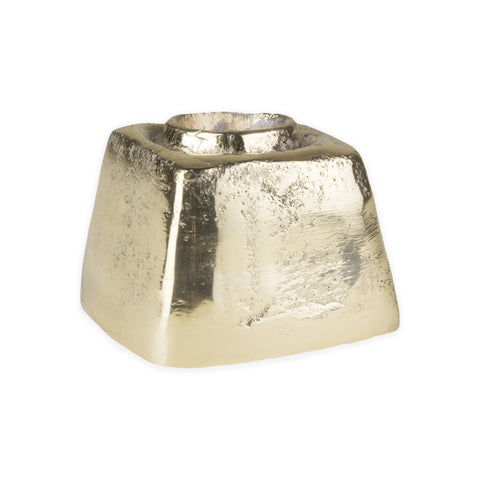 Rough-Cast Solid Brass Candleholder (Set of 2)