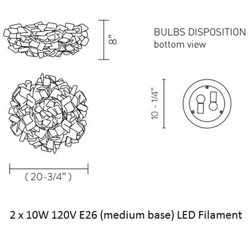 Clizia Mama Non Mama Wall / Ceiling Light