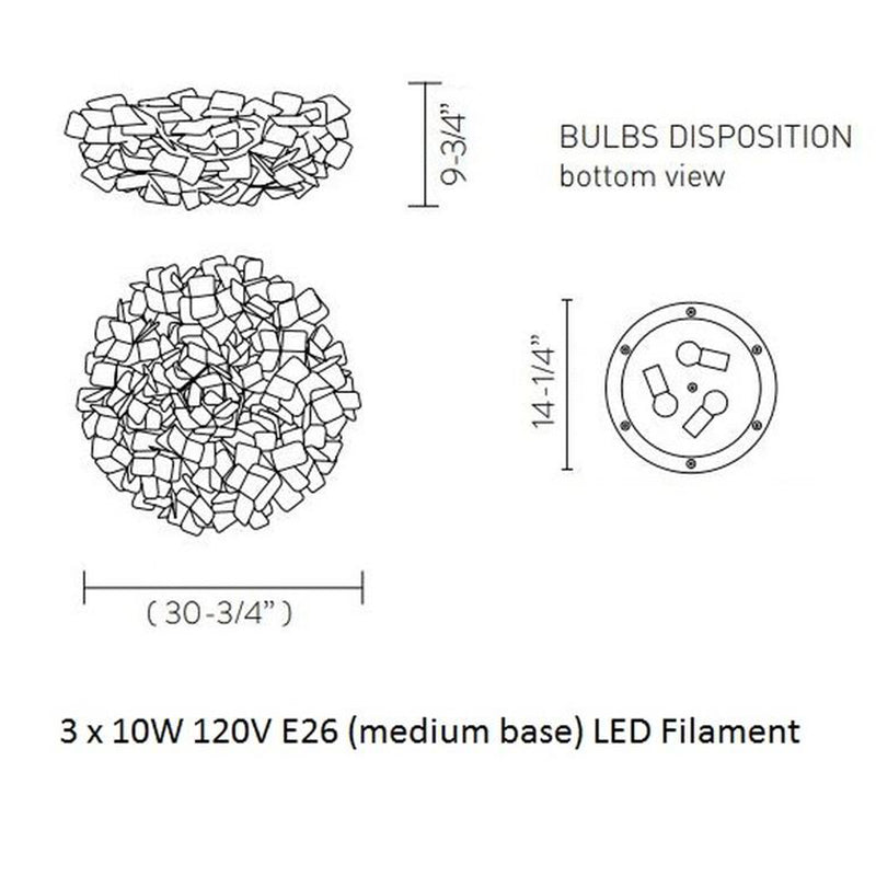 Clizia Mama Non Mama Wall / Ceiling Light