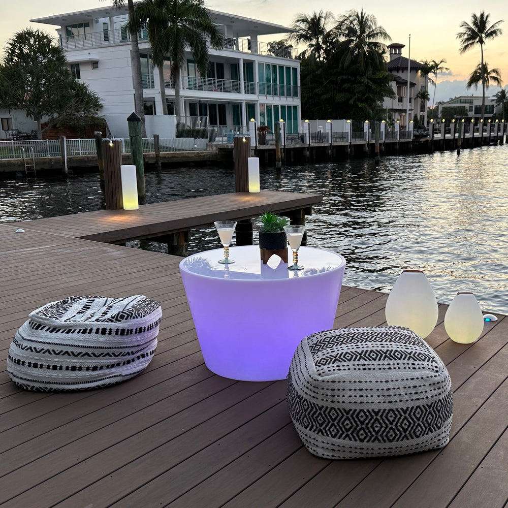 Bass Illuminated Bluetooth LED Outdoor Coffee Table