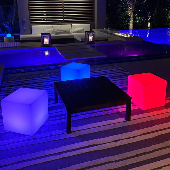 Cube Outdoor Bluetooth LED Floor Lamp