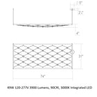 Constellation Galaxy Matrix Horizontal Rectangle Pendant Light