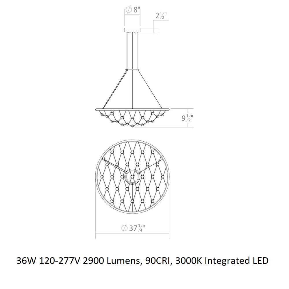 Constellation Galaxy Matrix Round LED Pendant Light