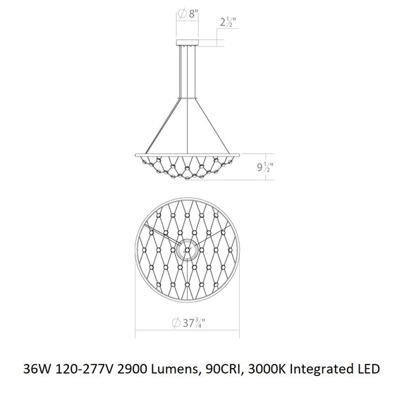 Constellation Galaxy Matrix Round LED Pendant Light