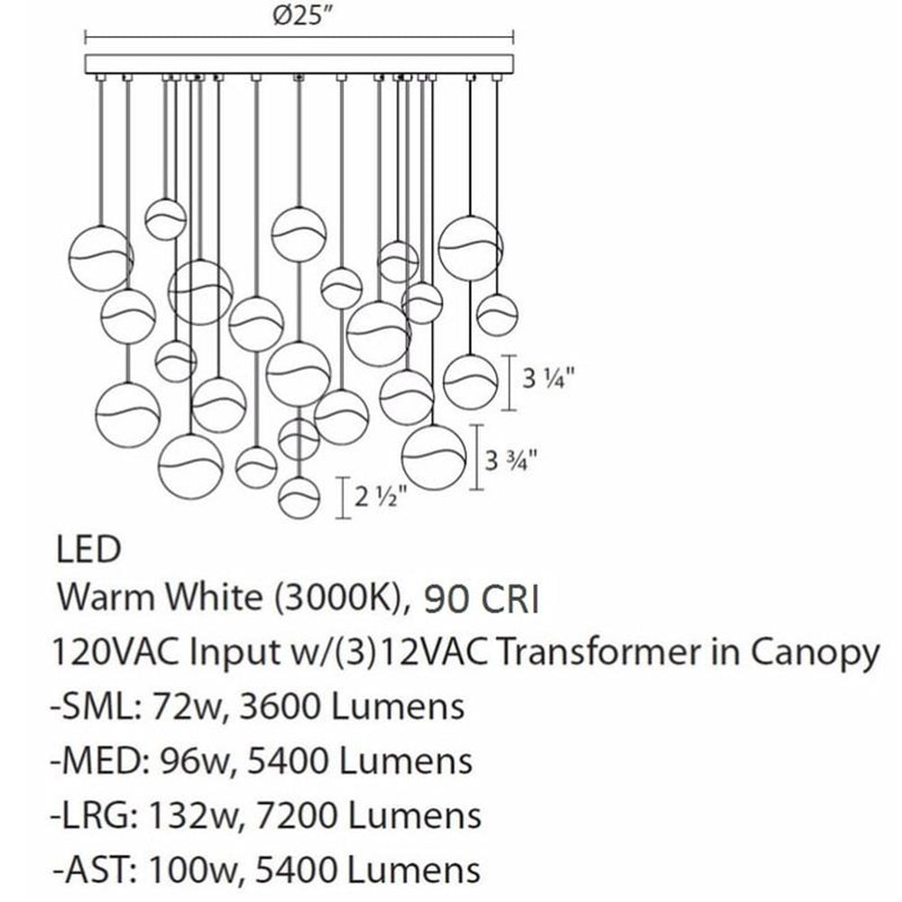 Sonneman Grapes Twenty Four Light Multi Pendant Light - 2Modern