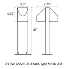 Inside-Out® Shear LED Double Bollard