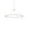 Luna Round LED Pendant Light  option Bright Satin Aluminum
