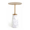 Bund Side Table  option White Marble