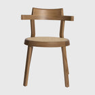 Pagoda Cane Dining Chair with Wood Legs