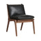 Ren Dining Chair  option Natural Walnut / Bellagio Black Leather