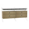 Double Wall Cabinet Shelving Unit  option Oak / White