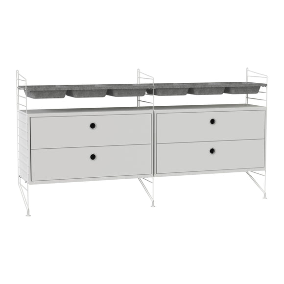 Double Wall Cabinet Shelving Unit