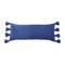 Braided Pom Pom Lumbar Pillow  option Navy
