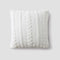 Braided Throw Pillow  option Off White