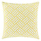 Basketweave Outdoor Pillow  option Ivory/Bright Yellow