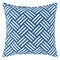 Basketweave Outdoor Pillow  option Ivory/Navy